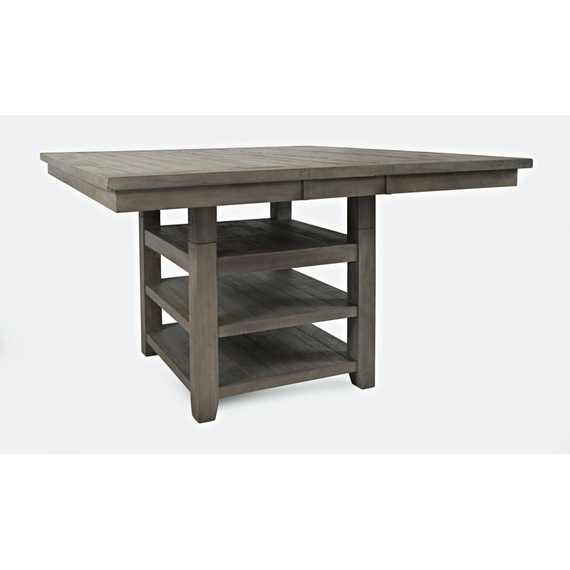 Laurel Foundry Modern Farmhouse Jarod Extendable Pine Solid Wood Dining